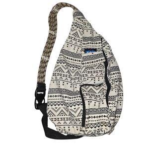 KAVU Cream & Black Rope Sling Crossbody Bag